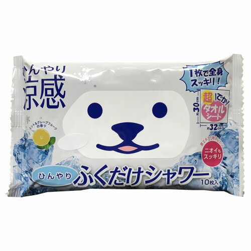 【数量限定】ひんやりふくだけシャワー　【10枚入】(ときわ商会)