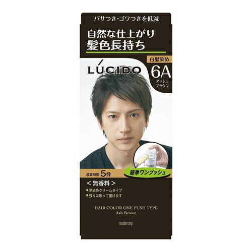 ルシード　ワンプッシュケアカラー　アッシュブラウン　(医薬部外品) 【1剤50g、2剤50g 】(マンダム)【MEN'S】【メンズ/ヘアカラー】