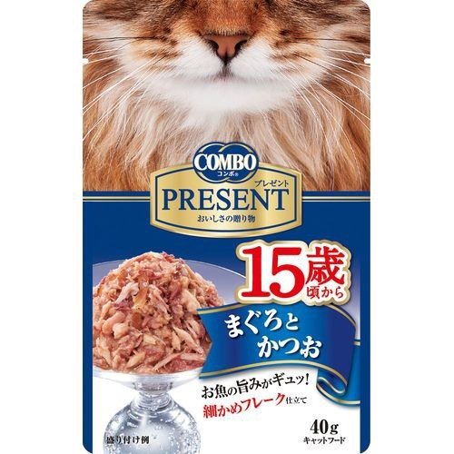 コンボプレゼント　キャット　レトルト　15歳頃から　まぐろとかつお　【40g】(日本ペットフード)【ペットフード/キャットフード】