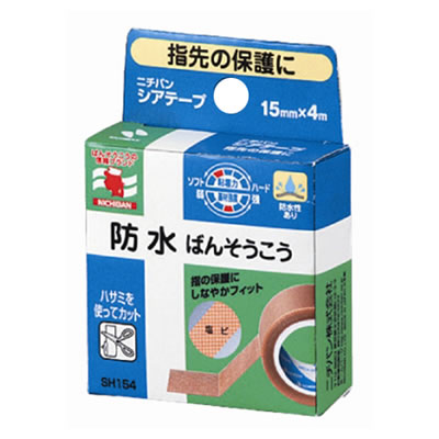 内容量15mm×4m商品説明貼って目立たない半透明ベージュ色のやわらかな軟質塩ビフィルムにゴム系の粘着剤を塗布したテープです。指先の保護にしなやかにフィット。ハサミを使って簡単にカットできます。防水性あり。使用上の注意点・皮ふを清潔にし、よく乾かしてからご使用ください。・キズぐちには直接貼らないでください。・皮ふ刺激の原因になりますので、引っ張らずに(伸ばさずに)、貼ってください。・本品の使用により発疹・発赤、かゆみ等が生じた場合は使用を中止し、医師又は薬剤師に相談してください。・皮ふを傷めることがありますので、はがす時は、体毛の流れに沿ってゆっくりはがしてください。保管および取扱い上の注意・お子様の手の届かないところに保管してください。・直射日光をさけ、なるべく湿気の少ない涼しい所に保管してください。発売販売元・お客様相談室ニチバン株式会社〒112-8663東京都文京区関口2-3-3お客様相談室0120-377218メーカー名ニチバン株式会社製造販売元ニチバン株式会社広告文責株式会社コクミン電話：06-6671-0315区分医薬部外品/日本製