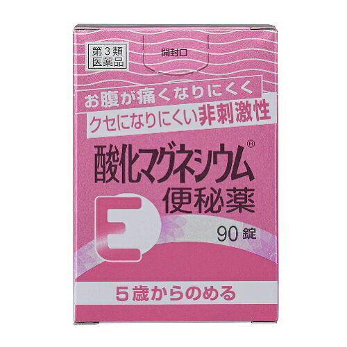 内容量90錠商品説明●便秘、肌あれ、腹部膨満にお悩みの方に。●腸を直接刺激しないのでお腹が痛くなりにくく、またクセになりにくいミネラル成分(酸化マグネシウム)使った非刺激性便秘薬です。●ミネラル成分(酸化マグネシウム)が腸内に水分を集め、便を柔らかくして膨らませ、お通じを促します。●症状に合わせて適切な分量を服用できます。●レモン風味の速崩錠。水で服用すると、口中すばやく崩壊します。効能効果○便秘○便秘に伴う次の症状の緩和：頭重、のぼせ、肌あれ、吹出物、食欲不振（食欲減退）、腹部膨満、腸内異常醗酵、痔配合成分6錠中 酸化マグネシウム 2000mg含有添加物：ステアリン酸カルシウム、アセスルファムカリウム、結晶セルロース、クロスカルメロースナトリウム、香料用法・容量次の量を就寝前（ 又は空腹時）に水又はぬるま湯で服用してください。ただし、初回は最小量を用い、便通の具合や状態をみながら少しずつ増量又は減量してください。・大人(15歳以上)：1回：3〜6錠・11歳以上15歳未満：1回：2〜4錠・7歳以上11歳未満：1回：2〜3錠・5歳以上7歳未満：1回：1〜2錠・5歳未満：服用しないでください〈用法用量に関連する注意〉(1)用法用量を厳守してください。(2)小児に服用させる場合には、保護者の指導監督のもとに服用させてください。(3)早い方は約1 〜 2 時間で効果があらわれるなど、効果発現までの時間に個人差があります。〔効果的な服用方法〕● 就寝前（又は空腹時）にコップ1 〜 2 杯の水又はぬるま湯で服用してください。多めの水で服用すると、より効果的です。● 効果には個人差があります。初回は最小量（大人の場合3 錠）から始め、症状に合わせて用法用量の範囲内で服用量を調節してください。● 服用すると口中ですばやく崩壊するので、飲み込む事が苦手な方やご高齢の方にも服用しやすい錠剤です。〔便秘しがちな人のために〕1.規則的な排便の習慣をつけることが大切で、毎日時間をきめて一定時間トイレに入るよう心がけましょう。また、便意をもよおしたときは、がまんせずトイレにいきましょう。2.繊維質の多い食物と水分を多くとるように心がけましょう。(例:野菜類、果物、コンニャク、カンテン、海藻など。)3.適度な運動、腹部マッサージなどを行うよう心がけましょう。 4.早朝、起きがけに冷たい水又は牛乳等を飲むと便意をもよおしやすくなります。使用上の注意点【 してはいけないこと(守らないと現在の症状が悪化したり、副作用が起こりやすくなります)】1．本剤を服用している間は、次の医薬品を服用しないでください・他の瀉下薬(下剤)【相談すること】1．次の人は使用前に医師、薬剤師又は登録販売者に相談してください(1)医師の治療を受けている人。(2)妊婦又は妊娠していると思われる人。(3)高齢者。(4)はげしい腹痛、吐き気・嘔吐のある人。(5)腎臓病の診断を受けた人。2．服用後、次の症状があらわれた場合は副作用の可能性があるので、直ちに服用を中止し、製品の説明文書を持って医師、薬剤師又は登録販売者に相談してください・消化器：はげしい頭痛、吐き気・嘔吐・精神神経系：強い眠気、意識がうすれる・循環器：立ちくらみ、脈が遅くなる・呼吸器：息苦しい・その他：筋力の低下、口のかわき3．服用後、次の症状があらわれることがあるので、このような症状の持続又は増強が見られた場合には、服用を中止し、医師、薬剤師又は登録販売者に相談してください・下痢4．1週間位服用しても症状がよくならない場合は服用を中止し、製品の文書を持って医師、薬剤師又は登録販売者に相談してください保管および取扱い上の注意(1)直射日光の当たらない涼しい所に密栓して保管してください。(2)小児の手の届かない所に保管してください。(3)他の容器に入れ替えないでください。(誤用の原因になったり品質が変わることがあります。)(4)使用期限を過ぎた製品は使用しないでください。(5)容器の中の詰め物は、輸送時の錠剤の破損を防止するためのものです。開封後は捨ててください。発売販売元【商品に関するお問い合わせ先】健栄製薬株式会社 学術情報部（くすり相談窓口）●お電話でのお問い合わせ【電話番号】0120-231-562(フリーダイヤル)【受付時間】8時45分〜17時30分（土日祝、健栄製薬株式会社休業日を除く）メーカー名健栄製薬株式会社広告文責株式会社コクミンTEL 06-6671-0315区分第3類医薬品文責：吉田修吾日本製関連商品