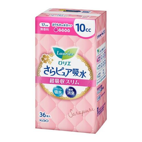 ロリエ　さらピュア吸水　超吸収スリム　10cc　無香料　【36枚】(花王)