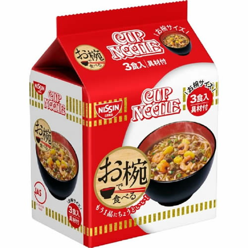 お椀で食べるカップヌードル　【3食入×9個】(日清食品)