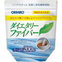 &lt;ブランド：　オリヒロ健康食品&gt; ◎商品発送時期→通常2〜5日予定 【発売元】 オリヒロ株式会社 【内容量】 200g 【商品説明】 ○小麦由来の澱粉から作られた水溶性の難消化性デキストリンです。 ○臭いや味もほとんどなく、何にでも良く溶けますので、第六の栄養素と呼ばれる食物繊維補給に大変適した食品です。 ○美容や健康維持にお役立てください。 【お召し上がり方】 ○食物繊維を補給できる食品として1日に6g（大さじスプーン1杯弱）を目安にお茶やコーヒー、ジュースなどの飲み物やお料理などに溶かしてお召し上がりください。 ○初めてご利用いただくお客様は少量からお召し上がりください。 ○本品を袋から取り分ける際は乾いたスプーンをご使用ください。 濡れたスプーンをご使用になると、本品の品質に影響を与える場合がありますのでご注意ください。 ○1日の摂取目安量はお守りください。 【原材料】 難消化デキストリン(小麦由来) 【栄養成分：(製品6gあたり)】 エネルギー 13kcal、たんぱく質 0g、脂質 0g、糖質 0.9g、食物繊維 4.9g、ナトリウム 0mg 【ご注意】 ・本品は一度に大量に摂り過ぎるとお腹がゆるくなる場合がありますのでご注意ください。 ・まれに体質に合わないこともありますので、体調の優れない場合は一時利用を中止してください。 ・疾病などで治療中の方は、召し上がる前に医師にご相談ください。 ・乾燥剤は食べられませんのでご注意ください。 ・そのまま口に含むとのどに詰まる恐れがありますので必ず溶かしてお召し上がりください。 ・チャック部分に粉末が付着すると閉まりにくくなることがありますので、必ずスプーン等を使ってご利用ください。 ・小さなお子様へのご利用は控えてください。 ・商品によっては色調に違いが生じる場合がありますが、品質に問題ありません。 ・水などの飲み物に加えると若干黄色くなることがありますが、品質には問題ありません。*食生活は、主食、主菜、副菜を基本に、食事のバランスを。 保存方法高温多湿をさけ、涼しい所で保存してください。 【商品に関するお問い合わせ先】 オリヒロ株式会社　消費者相談室 TEL　0120-87-4970 受付時間　9:30〜17:00（土・日・祝祭日は除く） 広告文責：株式会社コクミン 電話：06-6671-0315関連商品 　