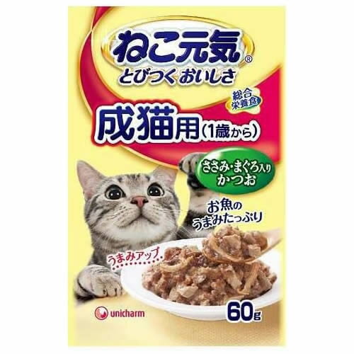 ねこ元気総合栄養食パウチ成猫用（