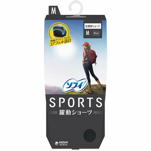 ソフィ　SPORTS　躍動ショーツ　Mサイズ　ブラック　【1枚入】(ユニ・チャーム)