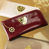 【ATAO】ロングエナメルウォレットLimo(長財布)ボルドーerutuoc限定舵チャームバージョン
