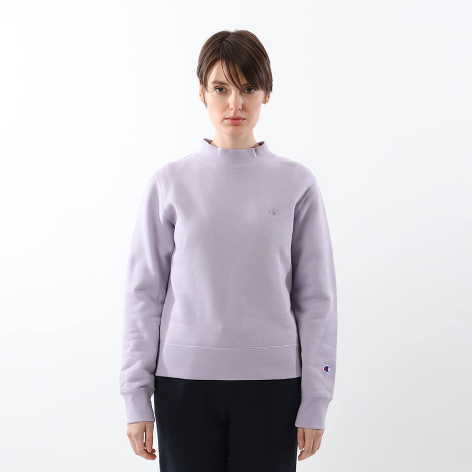【公式】チャンピオン Champion ウィメンズ モックネックスウェットシャツ 21FW 【秋冬新作】(CW-U027)