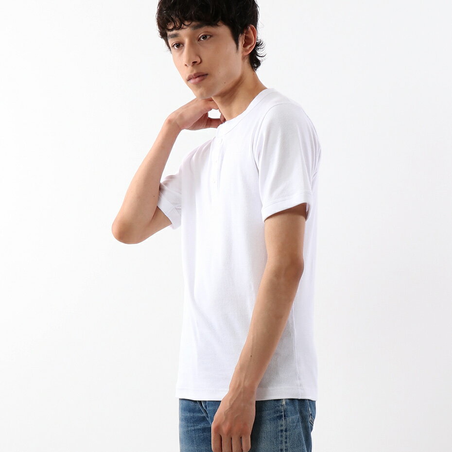 【公式】ヘインズ Hanes ビーフィー リブヘンリーネックTシャツ 21SS BEEFY-T ヘインズ(HM1-T103)
