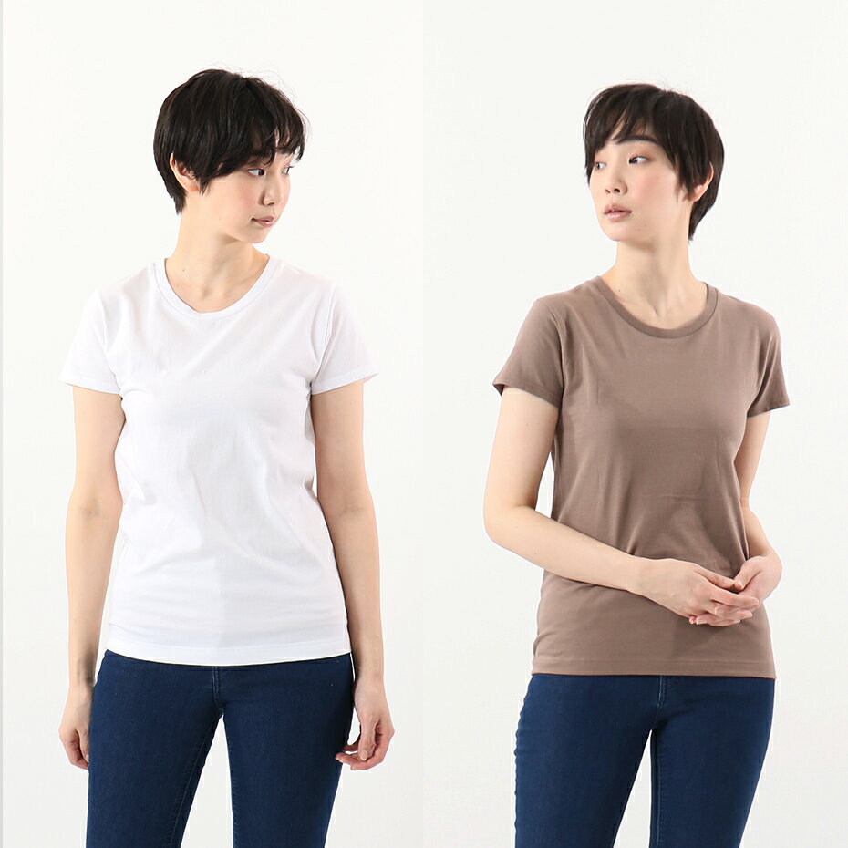 ＜クーポン対象外＞【公式】ヘインズ Hanes ウィメンズ ジャパンフィット【2枚組】クルーネックTシャツTシャツ 21SS Japan Fit for HER (HW5320)