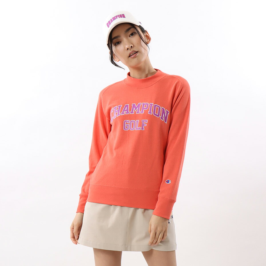 【公式】チャンピオン【50%OFFセール】Champion ウィメンズ テックウィーブ テリー モックネックスウェットシャツ 22FW GOLF(CW-WG002)★レディース 女性用 女性 sweat スウェット ( トレーナー ) ゴルフ ゴルフウエア ゴルフシャツ