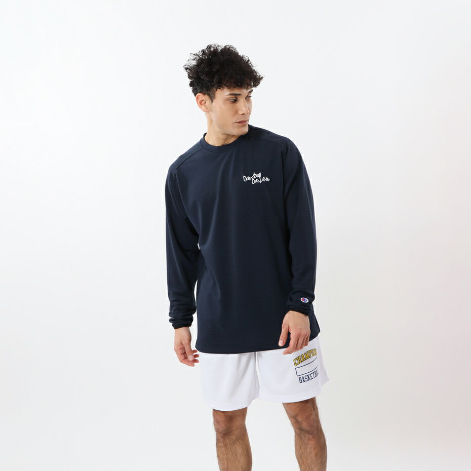 ウエア 【公式】チャンピオン【30%OFFセール】Champion ロングスリーブTシャツ 23FW E-MOTION(C3-YB419)★ バスケットボール バスケ ウエア ミニバス バスケウエア