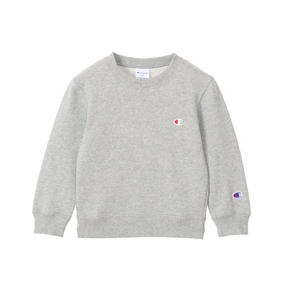 【公式】チャンピオン Champion キッズ クルーネックスウェットシャツ 24SS ベーシック(CK-Y001)★子供 子ども こども 子供服 キッズ服 女の子 男の子 sweat スウェット ( トレーナー )