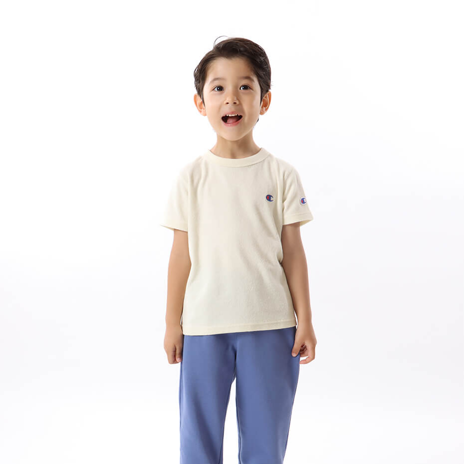 6/4(火)20時～6/11(火)2時 20%OFFクーポン配布中【公式】チャンピオン【30%OFFセール】Champion キッズ ショートスリーブTシャツ 23SS ベーシック(CK-X302)★半袖 子供 子ども こども 子供服 ジュニア キッズ服 女の子 男の子のサムネイル
