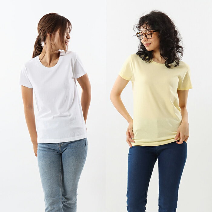 【公式】ヘインズ【30%OFFセール】 Hanes ウィメンズ ジャパンフィット【2枚組】クルーネックTシャツ 23SS Japan Fit for HER (HW5320)★トップス レディース 無地 半袖 白T 白Tシャツ カットソー ルールウエア インナー 綿 コットン ママのサムネイル