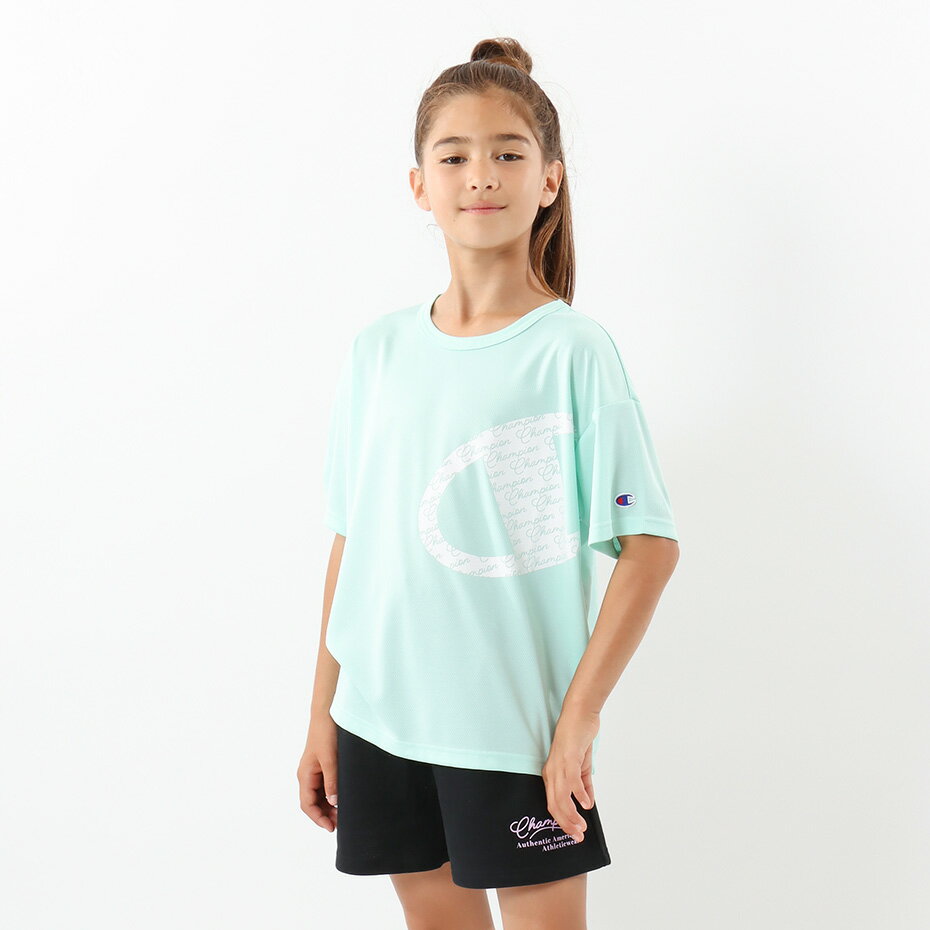 【公式】チャンピオン Champion ガールズ ショートスリーブTシャツ 23SS スポーツ(CK-XS328)★半袖 スポーツウエア スポーツウェア トレーニングウエア★ 子供 子ども こども 子供服 キッズ服 女の子 男の子のサムネイル