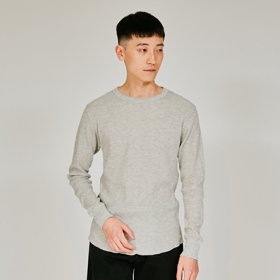 【公式】ヘインズ Hanes サーマル クルーネックロングスリーブTシャツ 23FW ヘインズ(HM4-Q501)★ロンT 長袖 tシャツ 無地 インナーTシャツ インナー 下着 パックTのサムネイル