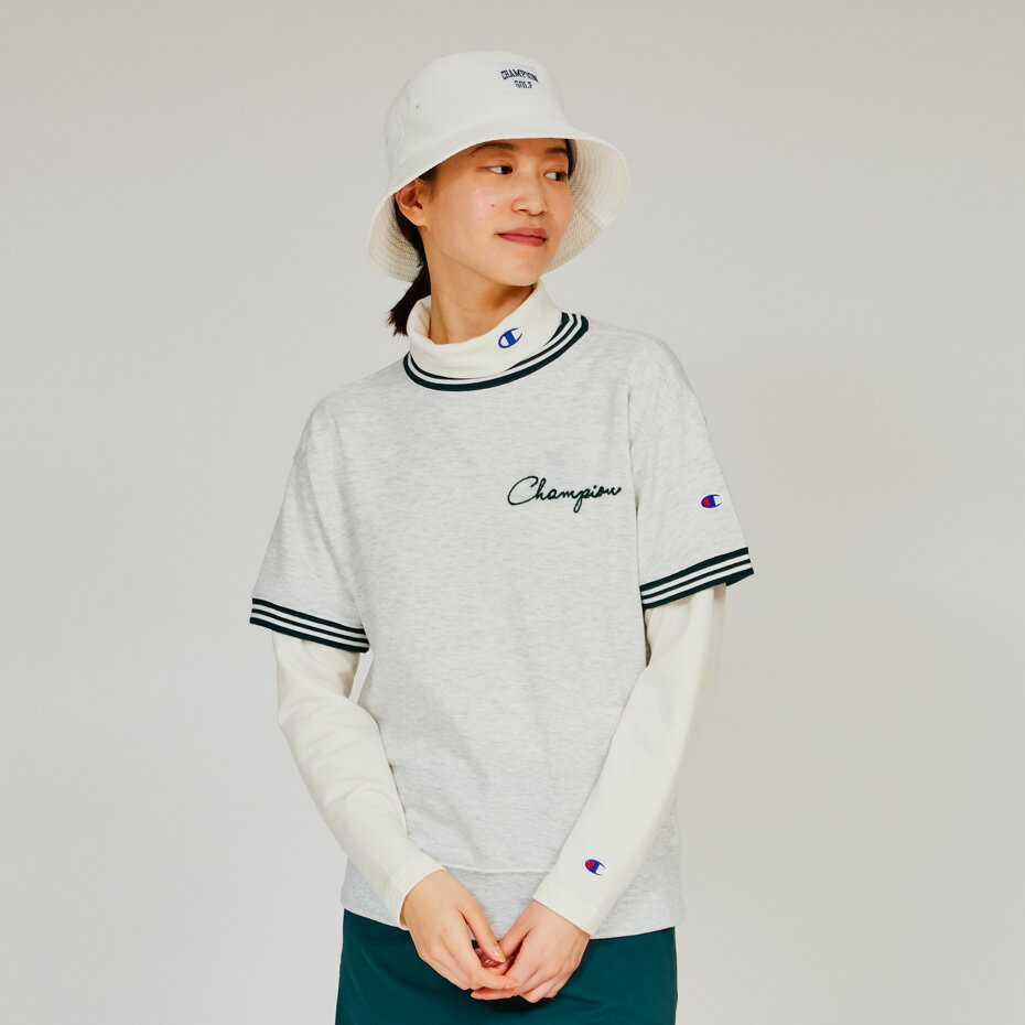 【公式】チャンピオン Champion ウィメンズ テックウィーブ テリー ショートスリーブクルーネックスウェットシャツ 24FW 【秋冬新作】GOLF チャンピオン(CW-AG001)
