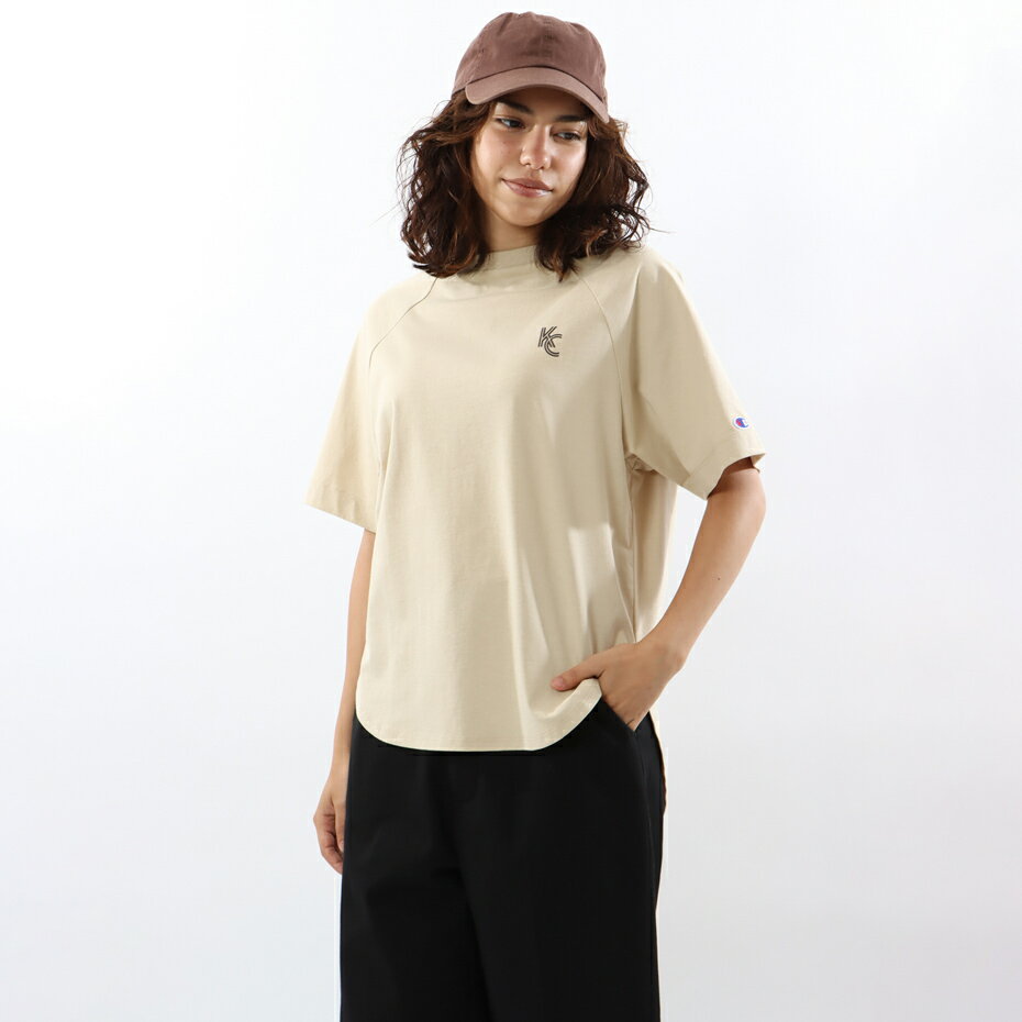 チャンピオン ペアTシャツ 【公式】チャンピオン Champion ウィメンズ ラグランスリーブTシャツ 24SS 【春夏新作】チャンピオン(CW-Z305)★ tシャツ 半袖 半そで レディース 女性用 女性