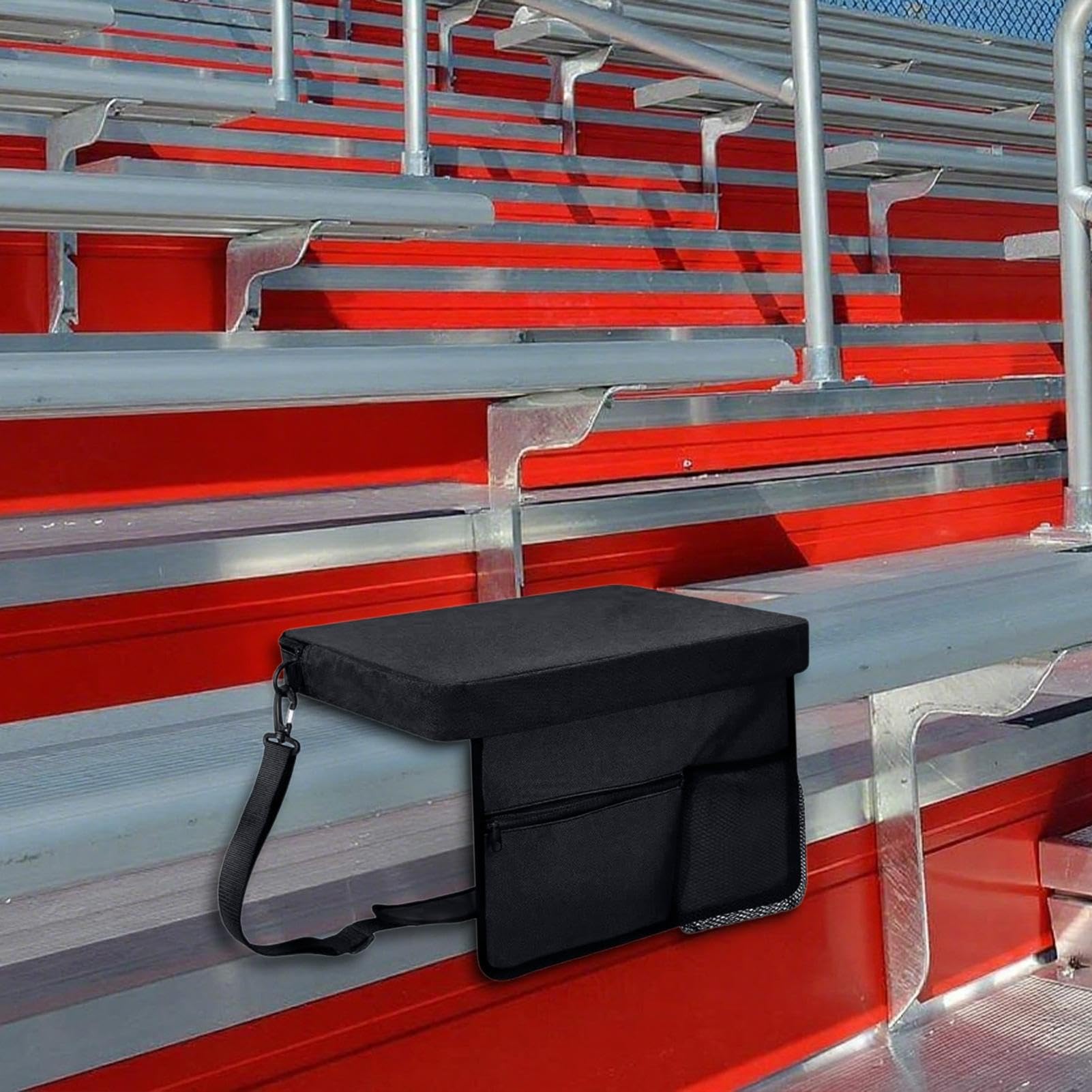 スタンド用シートクッション,軽量 携帯用 アウトドア 座布団 - 撥水加工 ショルダーストラップ付き 多..