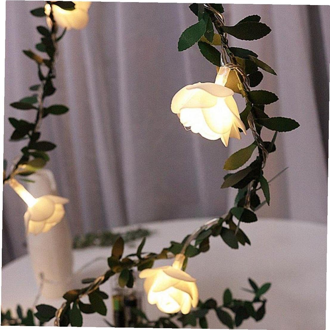 イルミネーションled バラ 花 ウェディング ガーデン パーティー 装飾 屋外 クリスマス ガーランド 妖精 ストリングライト 電池必要 1.5m