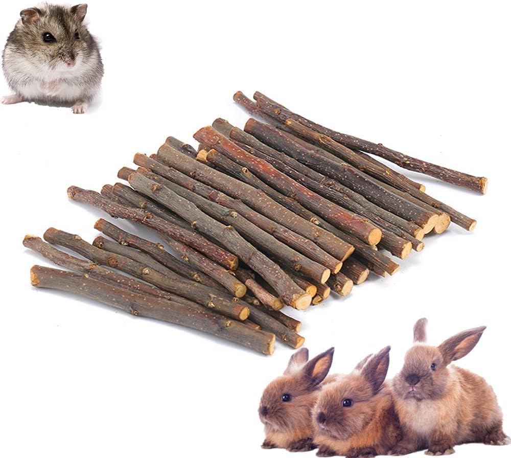 (あき)りんごの木 かじり木 小動物 おやつ 噛むおもちゃ 極細枝 中枝 天然 無添加 無着色 ハムスター ..