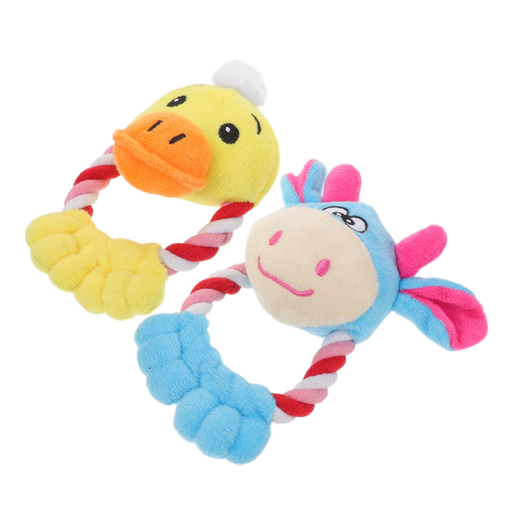 2個ペット用発声噛むおもちゃ 柔らかい素材で子犬 子猫 小型犬に 歯の健康促進と家具保護に役立インタ..