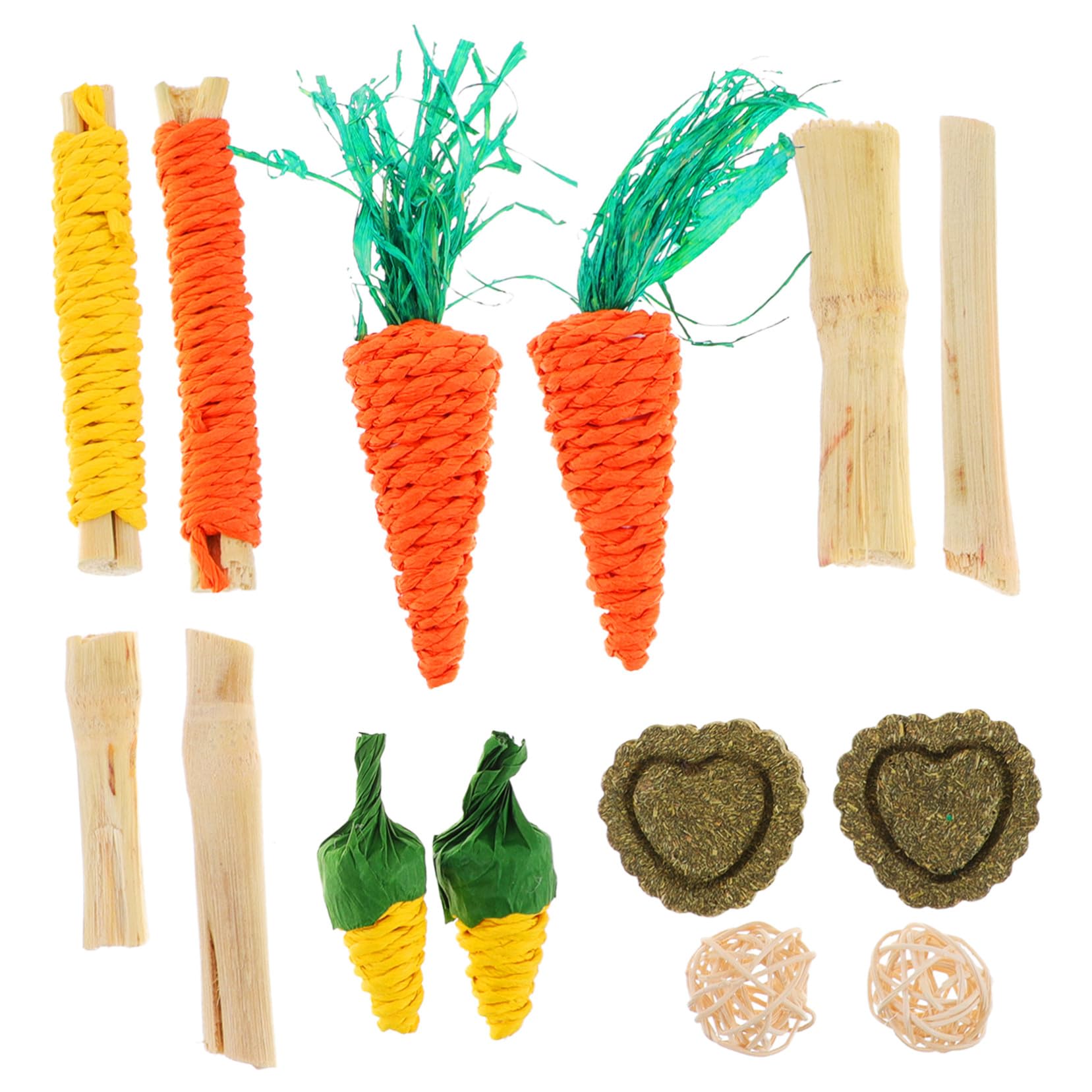 小動物用耐久 かじり木おもちゃ ハムスター ウサギ モルモット対応 歯の健康維持 ストレス解消 多機能..