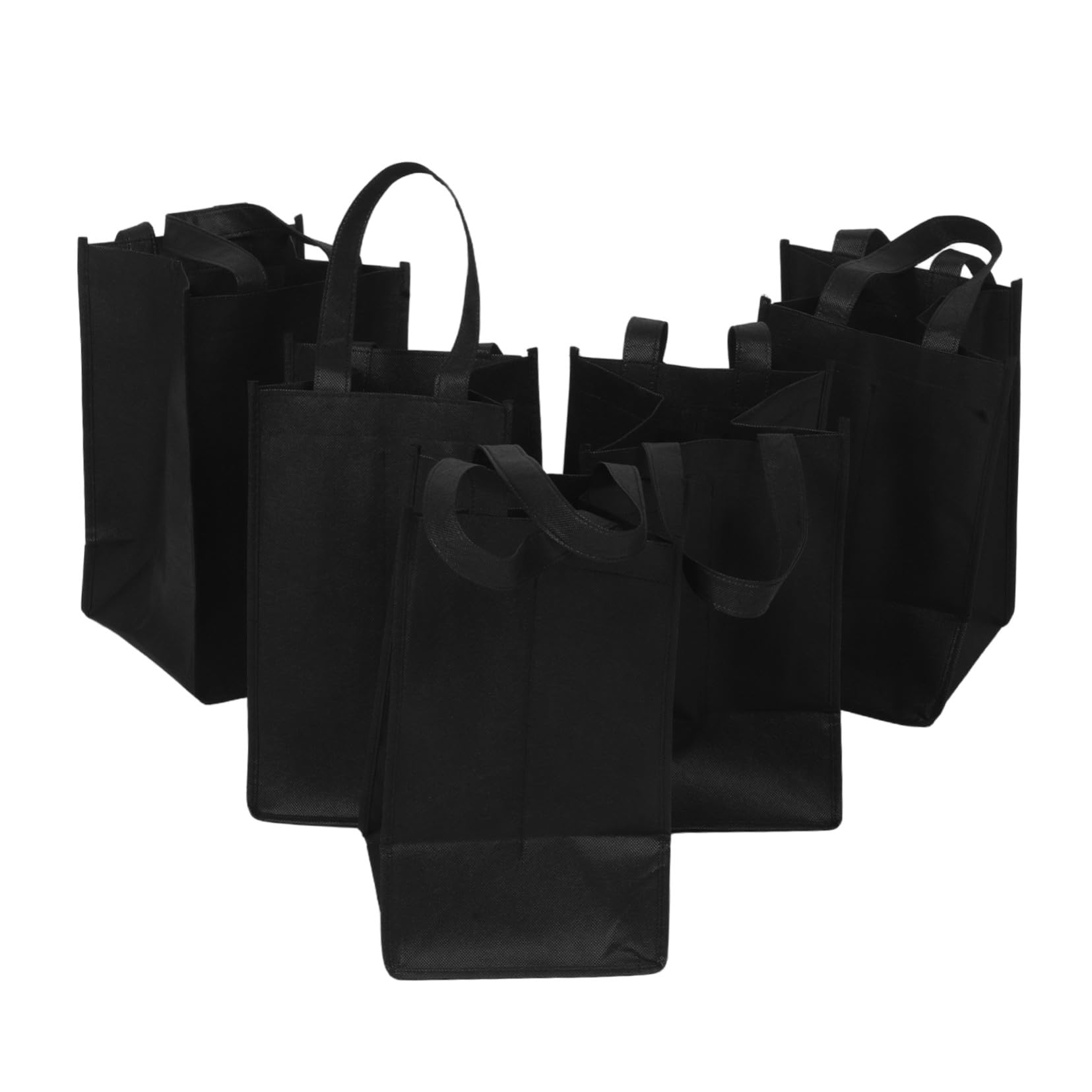 6個 不織布 ワイン バッグ ビール ワイン プレゼント バッグ パーティー 再利用可能 ボトル ポーチ ク..