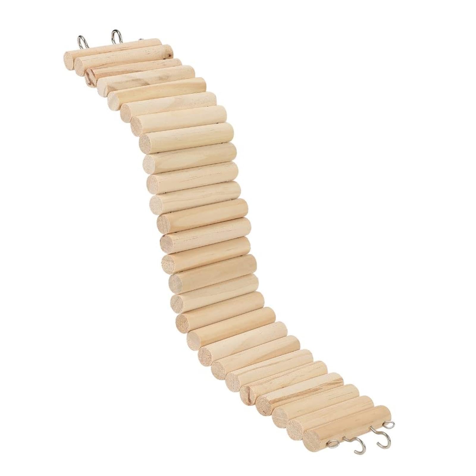 ハムスター おもちゃ はしご 仕切り かじり木 天然木材 変形自在 幅8cm 60cm ナチュラル