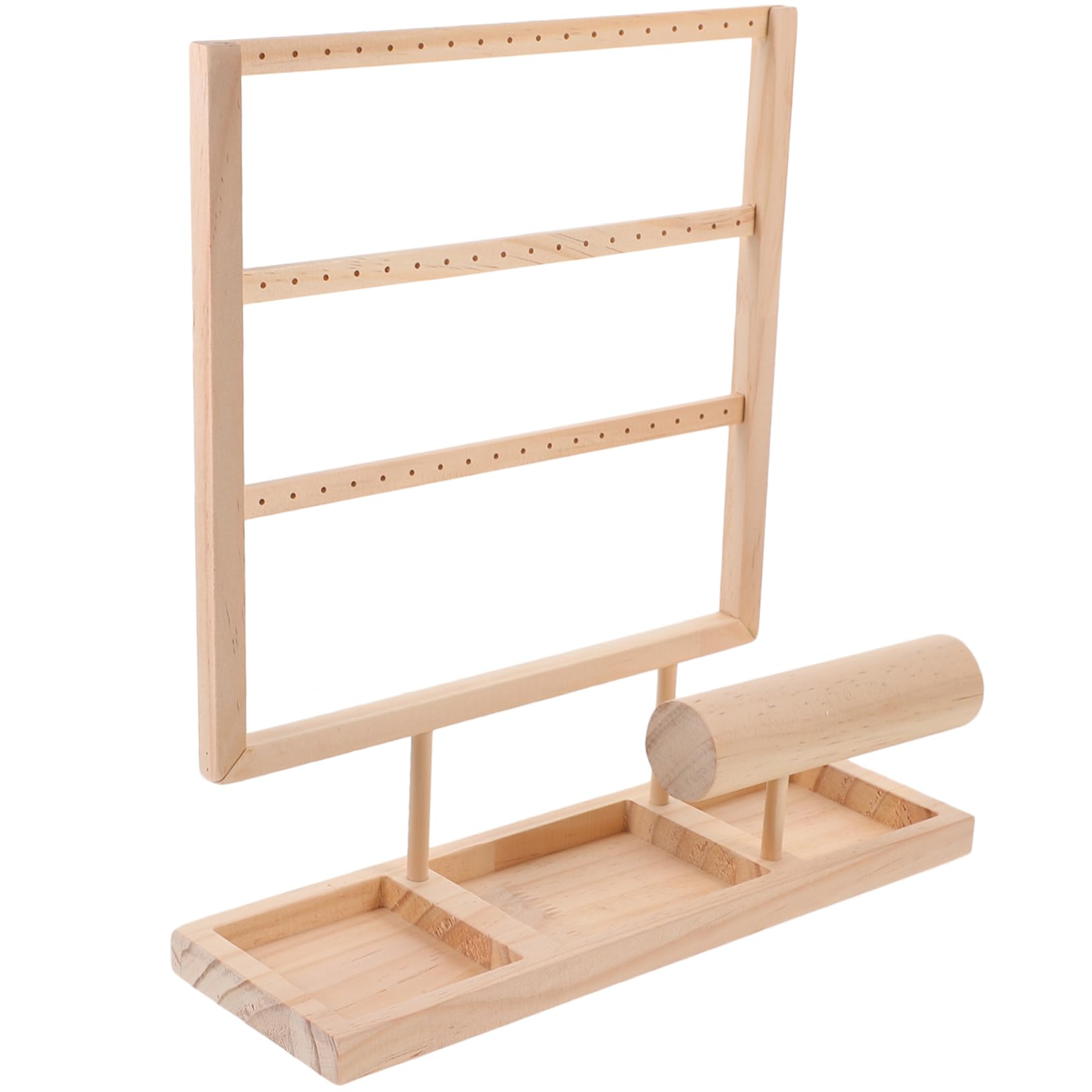 ジュエリーディスプレイホルダー ラック 立つ フィクサー ハンガー イヤーペンダントホルダー ジュエリーオーガナイザー 繊細なジュエリースタンド 木製