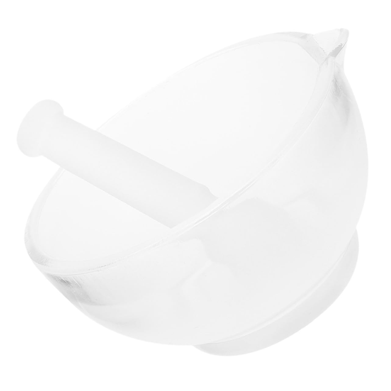 ガラス製調味料すり鉢 家用キッチン用薬味用ニンニク粉砕器 人間工学的すりこぎ付き多用途乳鉢 臼杵代..