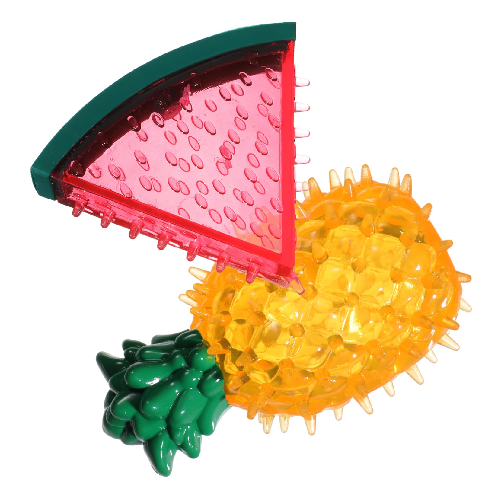 2個 ザブル冷却フルーツ型子犬用噛むおもちゃ 熱中症対策 ストレス軽減 歯の健康促進 夏のペット遊び用