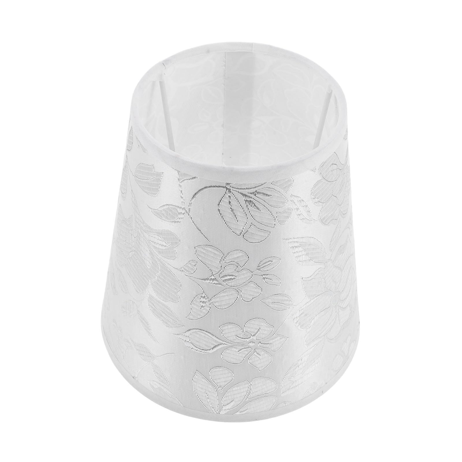 リネンドラムランプシェード：ファブリックランプシェード交換用リーフパターンライトカバー - リビン..