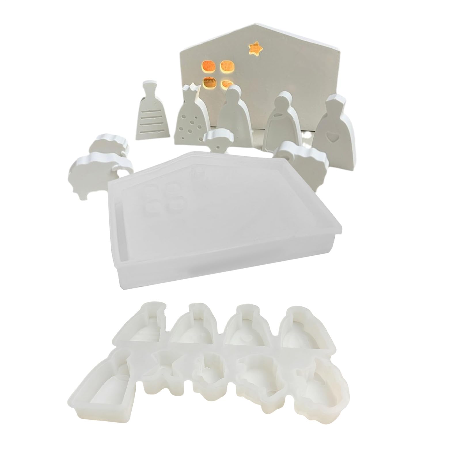 レジン用 キリスト降誕シーンモールド,イエス・キリスト像の型 | クリスマス シリコンモールド | 樹脂 ..