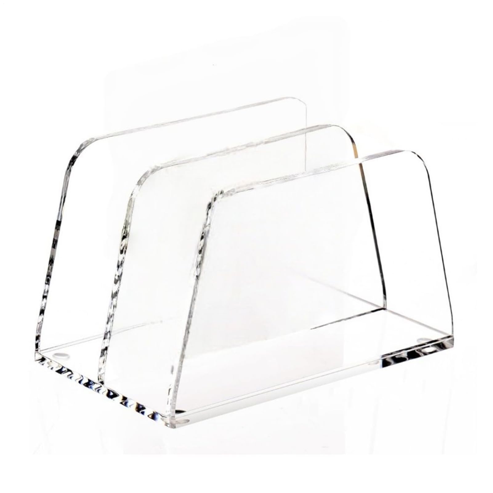 アクリル ファイルオーガナイザー - 縦型 レターソーター - クリア デスクトップ 縦型 レターホルダー ..
