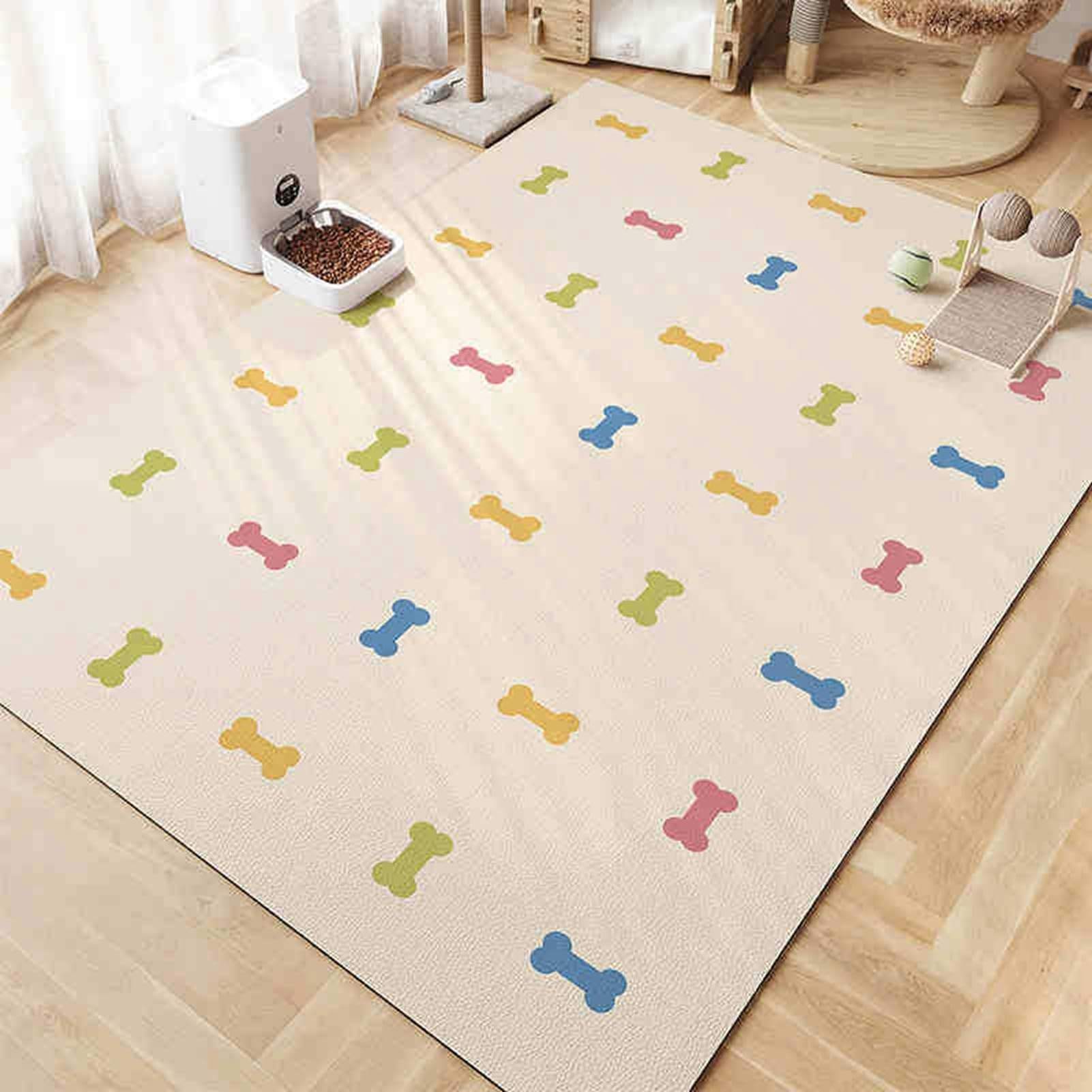ペット用カーペット ペットマット PU革 pvc 可愛い柄 拭ける 汚れ防止 防水 おしっこパッド 猫 犬 速乾 トイレ下敷き 撥水 PVC 滑らない 床暖房対応 介護シーツ 繰り返し利用可能 60*90cm