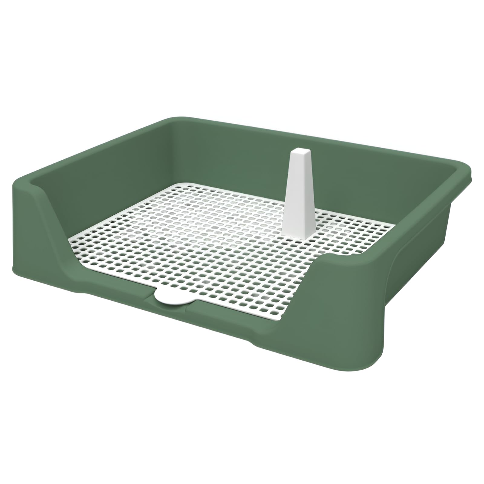 【犬用トイレ フン踏み防止】滑り止め底面 大型サイズ 小型中型犬用 ペットトイレトレー お手入れ簡単 清潔維持 3色選択可能 オリーブグリーン 桜色 オーシャンブルー