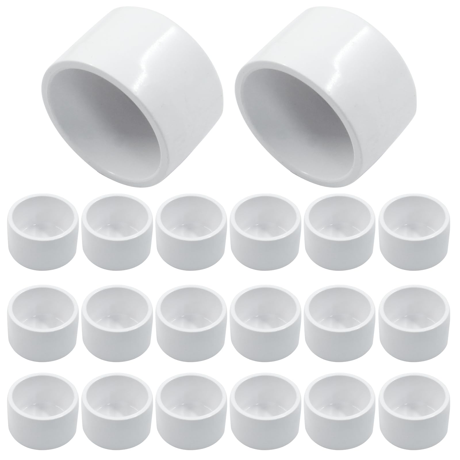 1/2インチ ホワイト パイプ エンドキャップ プラグ パイプ ソケット 継手 アダプター プラグコネクター 温室 小屋 建物 家具 工業用 配管工 (10個パック)