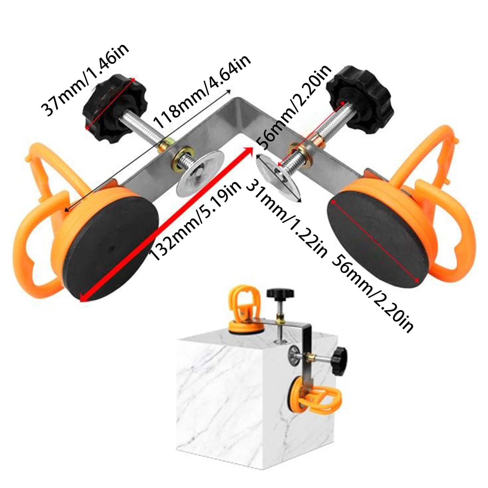 調整可能な縫い目ガイド、ストーンシームセッター | 90度フィクサーインストールツール | セラミック花崗岩の石用の人間工学に基づいた直角縫い目ガイドセッターツール