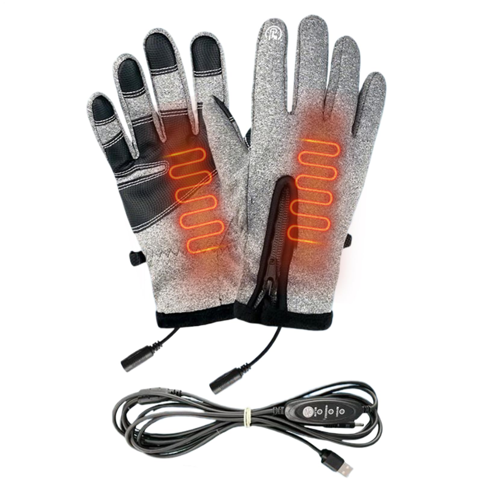 ヒーター付きグローブ | タッチスクリーン対応 保温機能 防寒手袋 - 3段階温度調節 アウトドア  ...