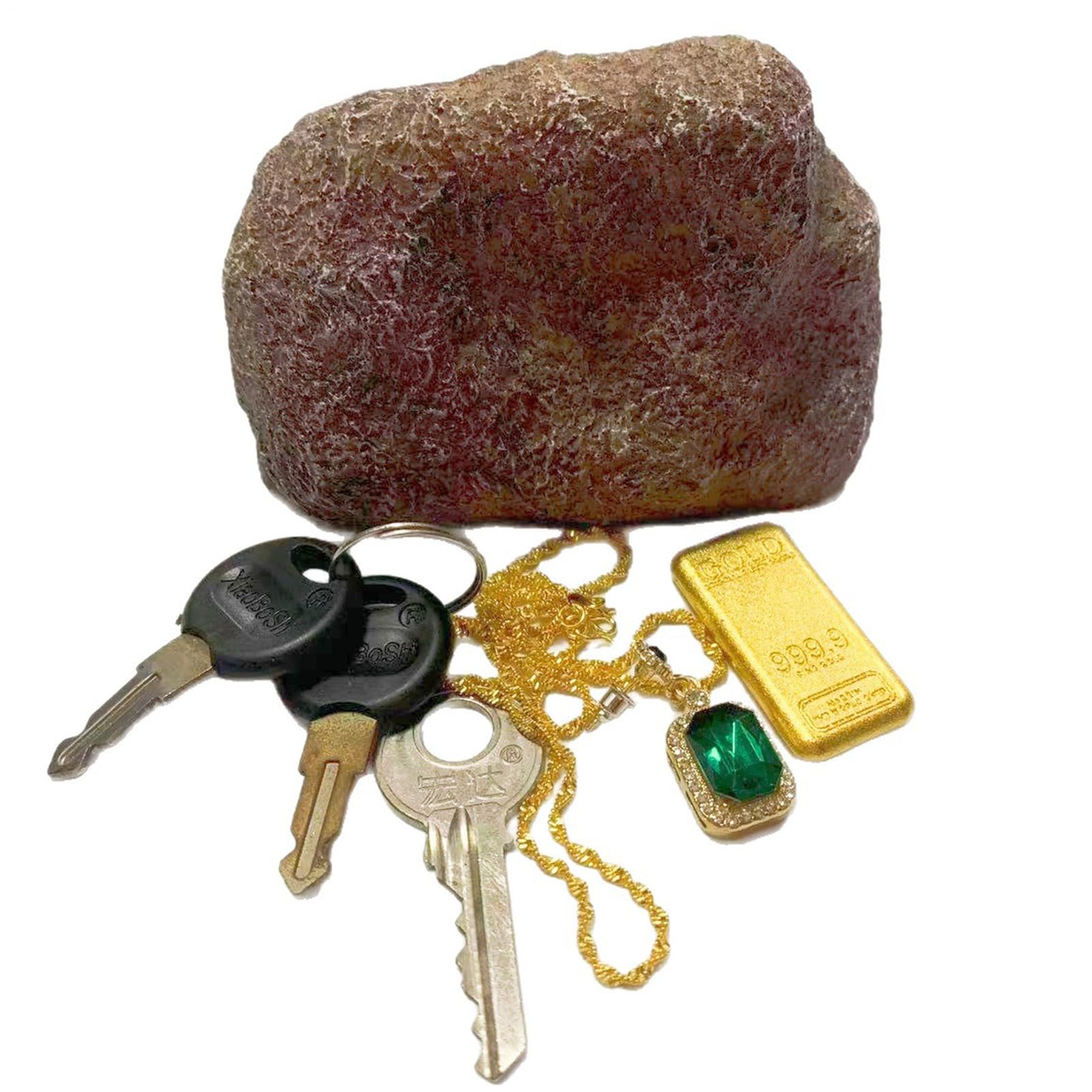 キーロック - 防水 隠し 人工石 収納ロックボックス - 樹脂製ケース 収納ボックス 家屋 裏庭 パティオ 物置 コーナー ジオキャッシング ホームステイ ホスト向け