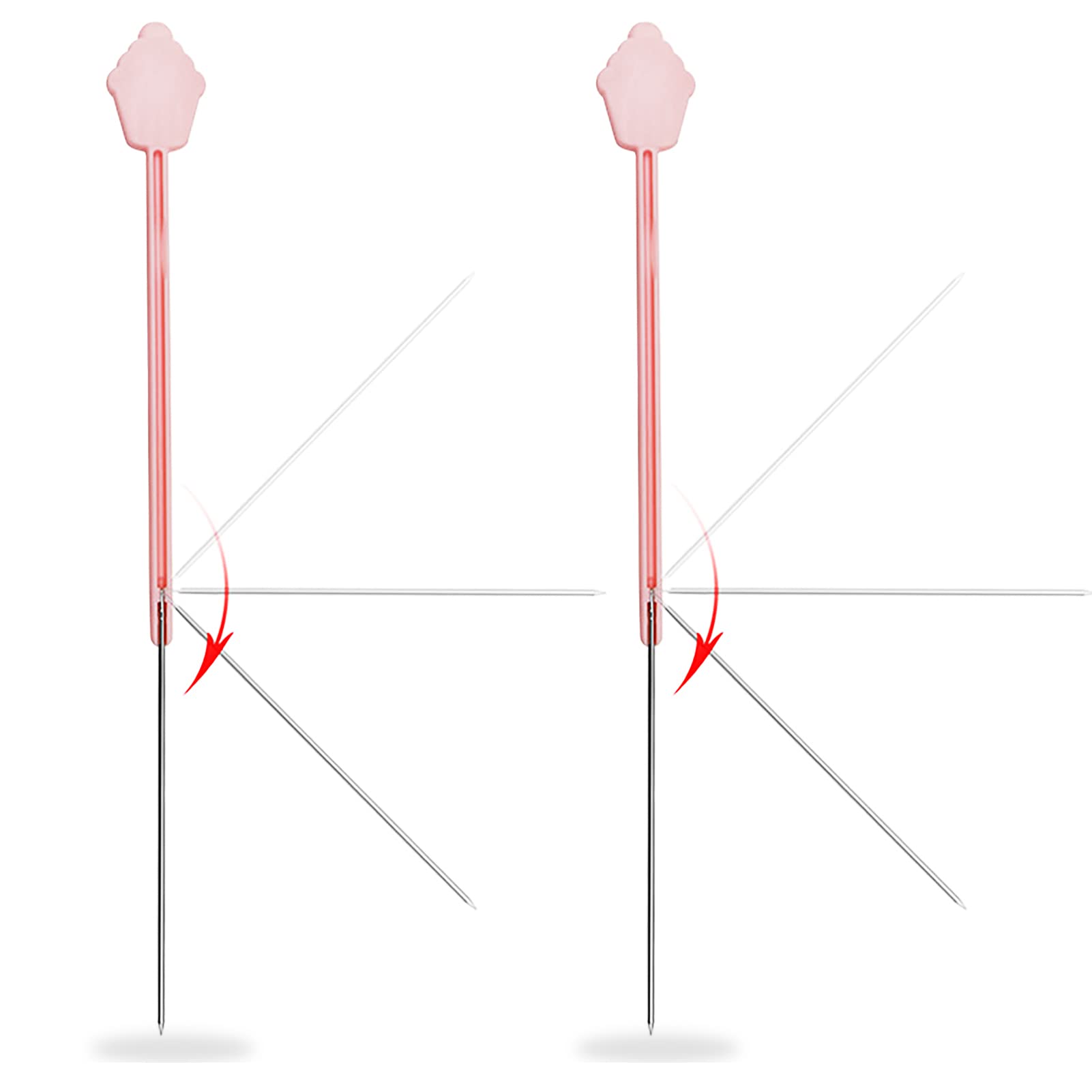 折りたたみ式ケーキテスター 2個パック ベーキング用 ステンレススチール ニードルスティック 折りたた..