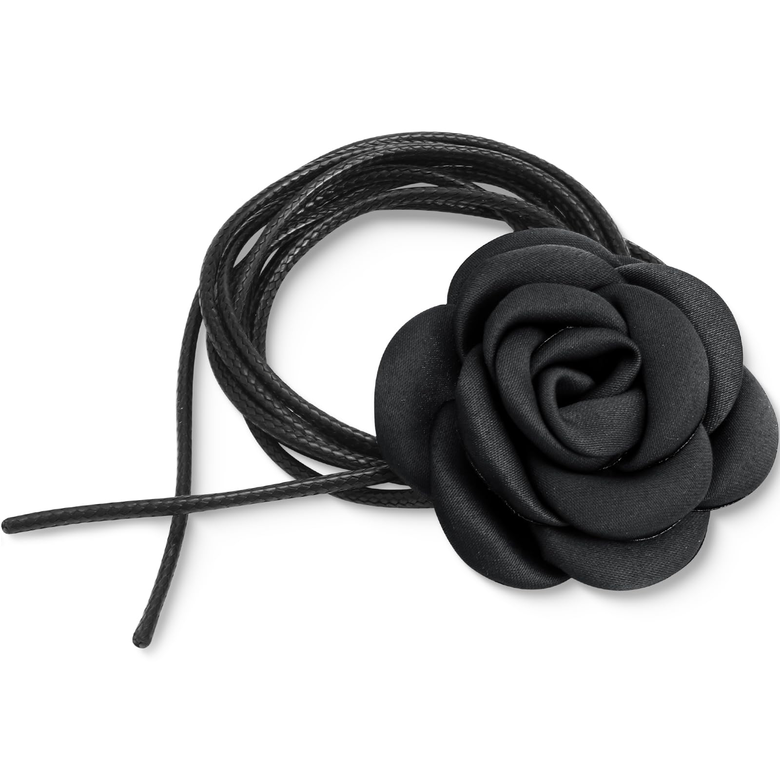 レッドチョーカー レディース フラワーチョーカーネックレス サテンローズチョーカー フローラルチョーカー 調節可能なストリング フローラルチョーカー ウェディングパーティー サマービーチチョーカーネックレス…