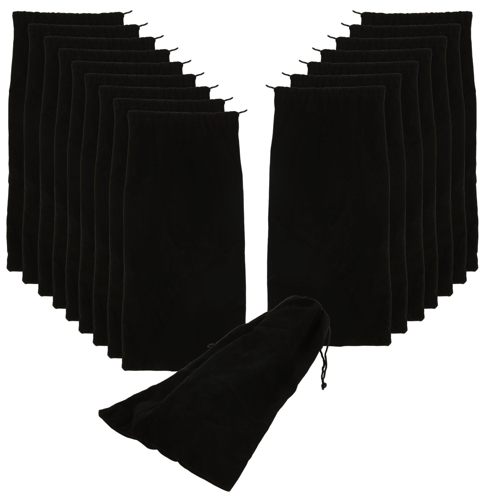 旅行用シューズバッグ 16個 8 17インチ 旅行用 ブラック 靴用ダストバッグ フランネルシューズポーチ ..