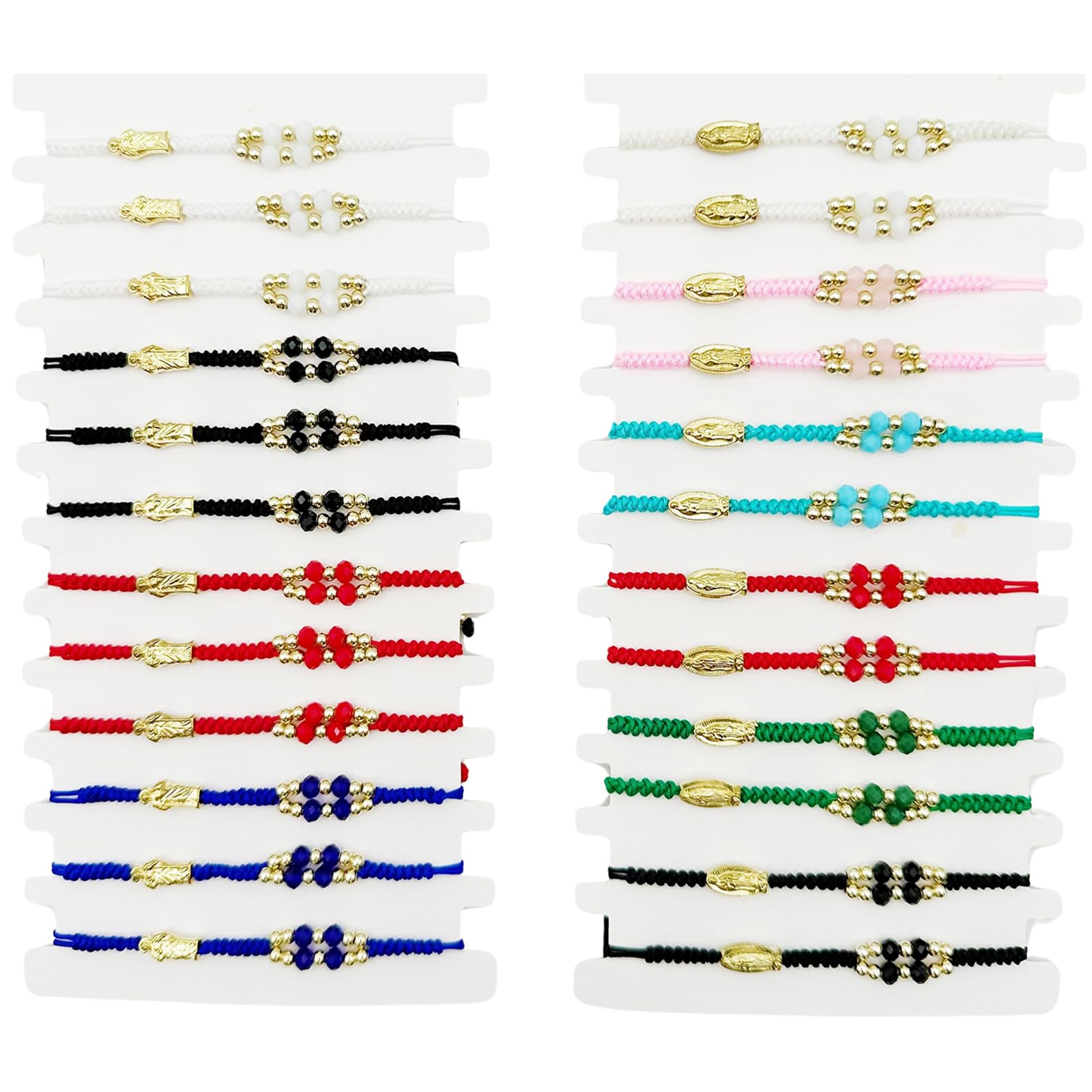 24/12個 メキシコのブレスレット 聖母マリア サンユダ レディース ガールズ レッドストリング イーブル..