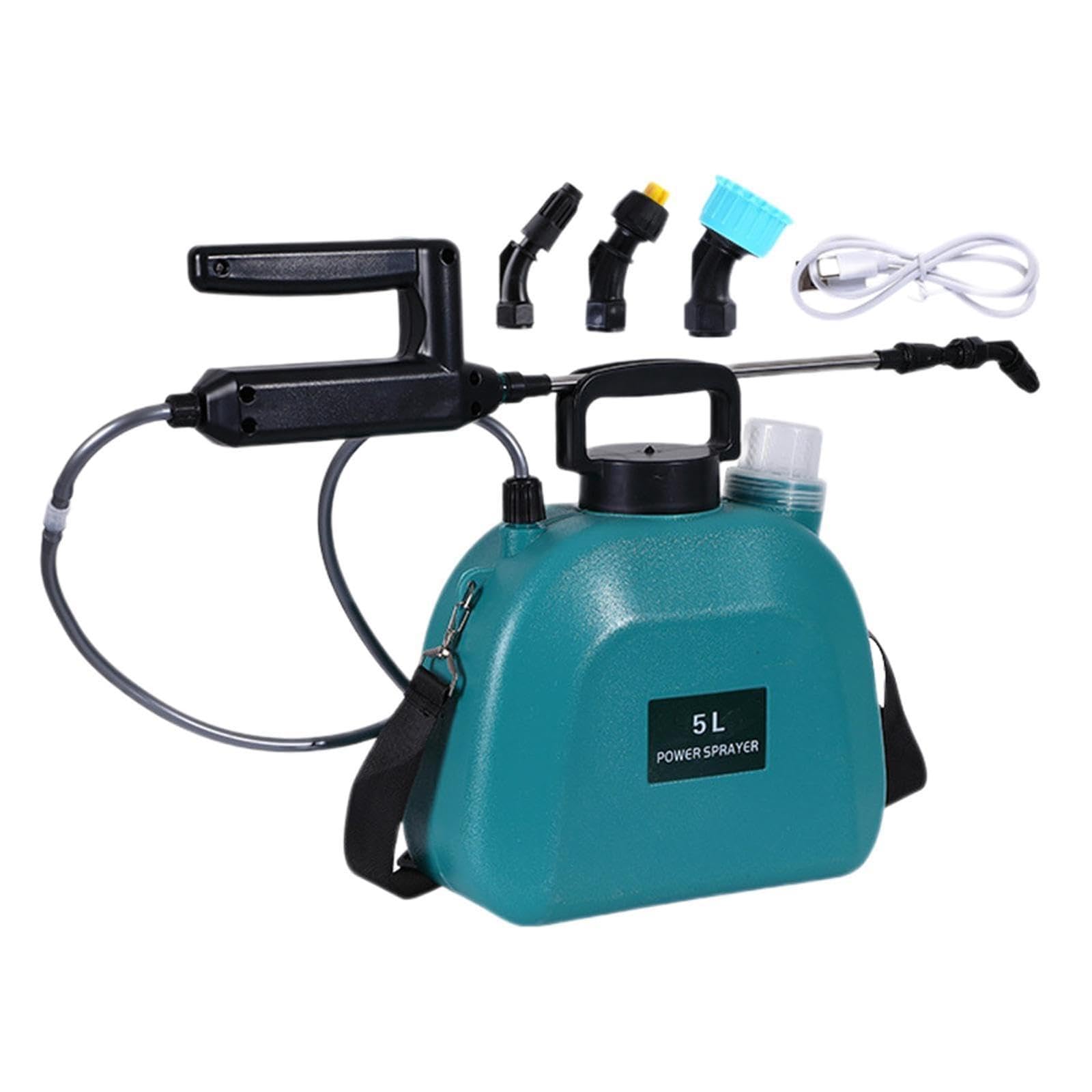 電動高圧噴霧器 電動高圧洗浄機噴霧器 電動水圧噴霧器ポータブルガーデン噴霧器 3ミストノズル格納式ワンドスプレー 植物 芝生 庭 車用電動ガーデンヤードスプレー 緑