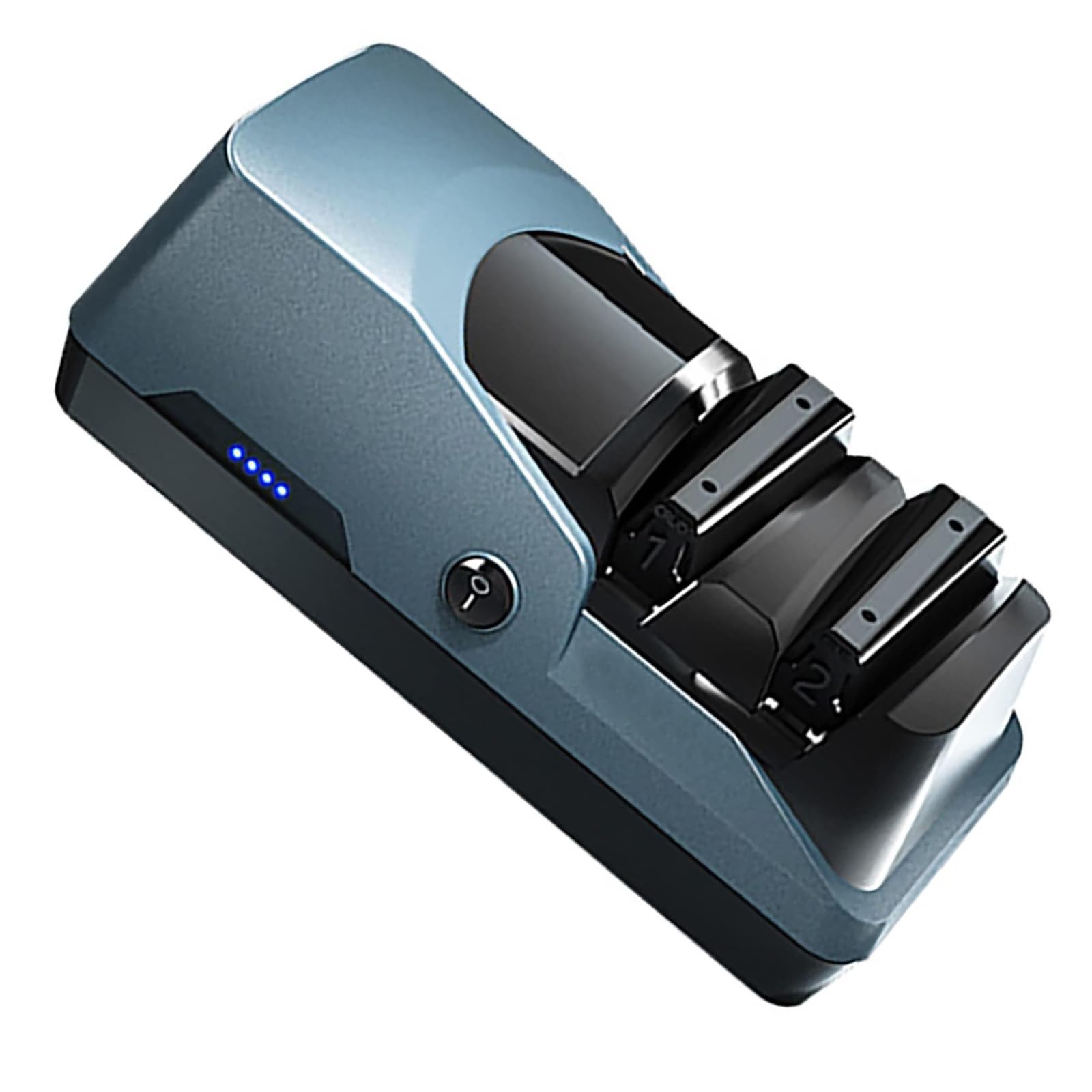 電動包丁研ぎ器 電動シャープナー 包丁研ぎ器 USB充電 大容量バッテリー 簡単に研げる 自動調整 砥石を交換する必要はありません ブルー