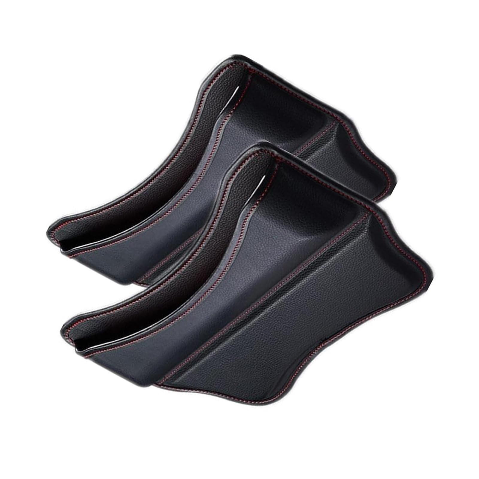 車用隙間ボックス 車用 隙間 収納ポケット 車 収納 シートポケット 隙間クッション 隙間収納ボックス の車用 シートサイドポケット カーシートギャップフィラー コンソール サイドポケット カーシート ブラック レッドライン 2個