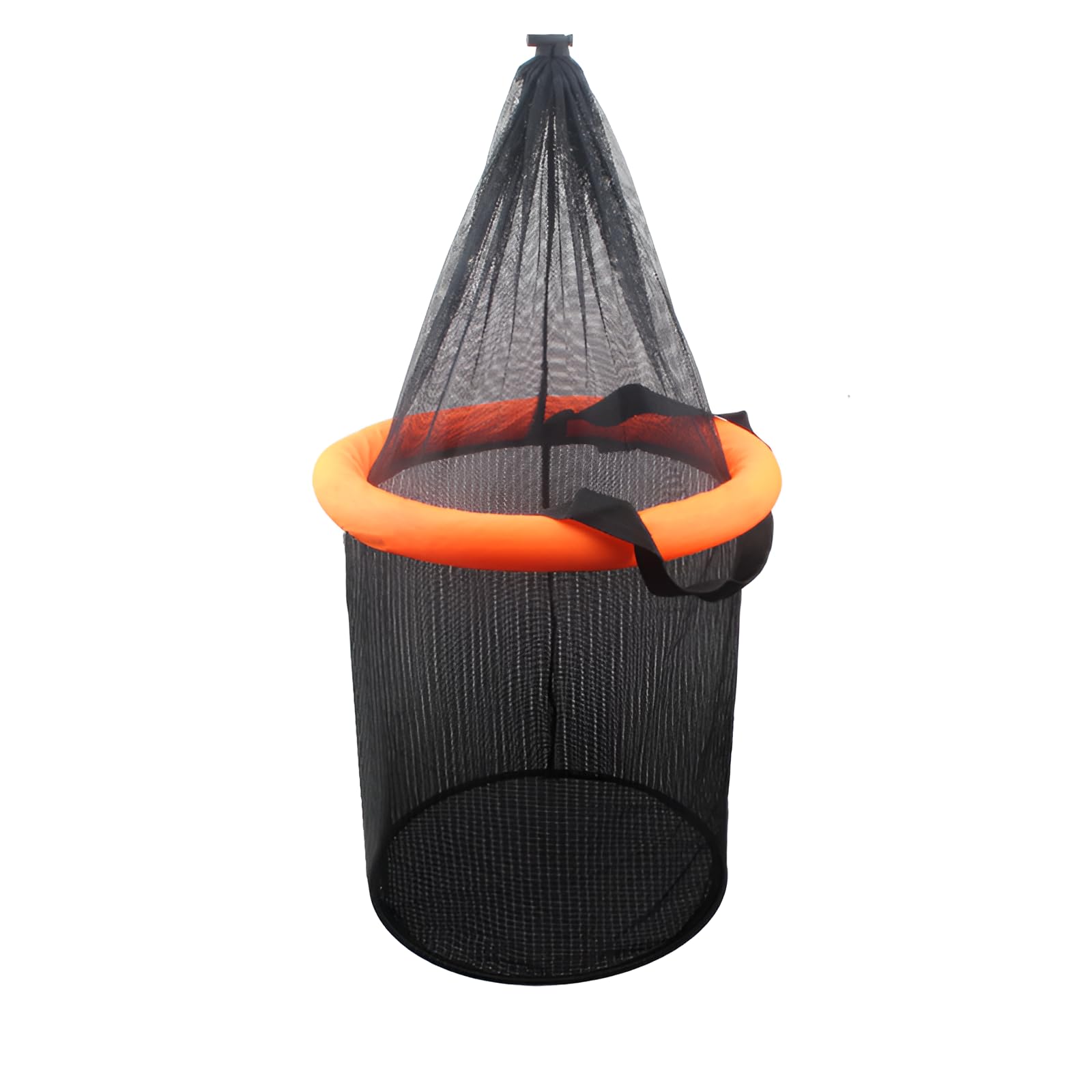 折りたたみ魚バスケット ナイロンメッシュ折りたたみ式 フローティングライブウェル 脱走防止機能付き ..